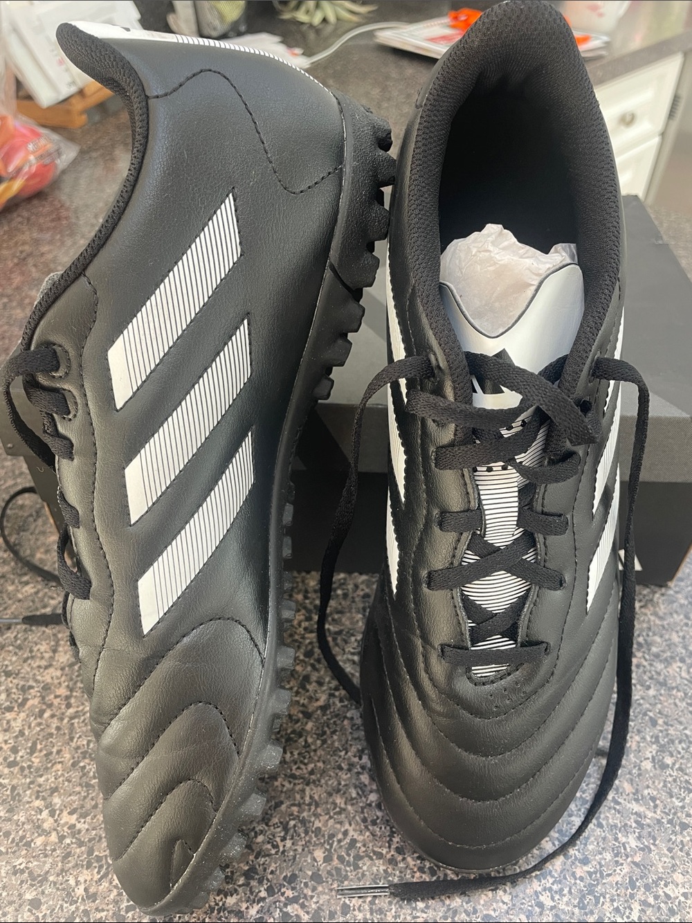 adidas Black & White Men's Athletic Cleats